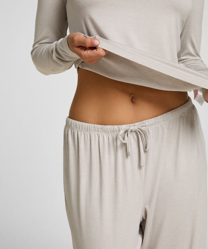 Pyjama Set Striped Henley