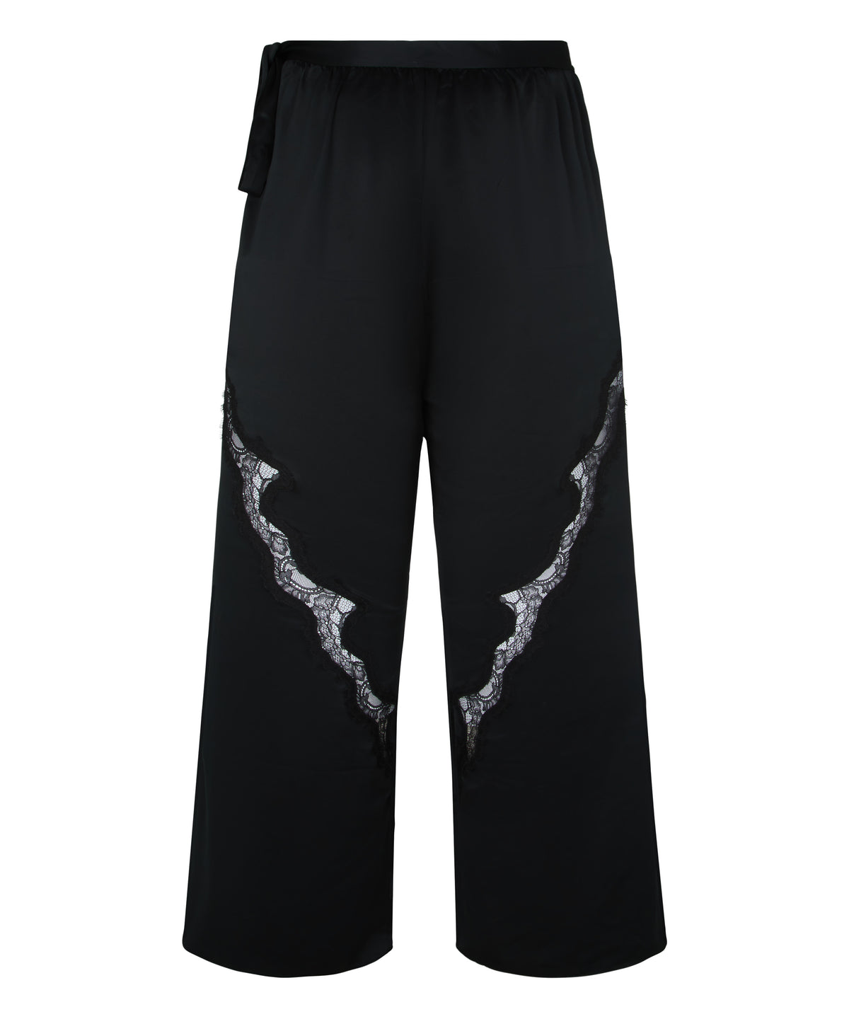 Pant Satin Wide Lace Legacy - Caviar