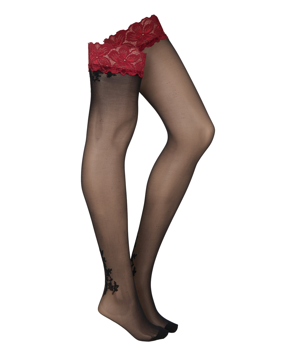 St 15den Lace Top Tosca - Biking Red