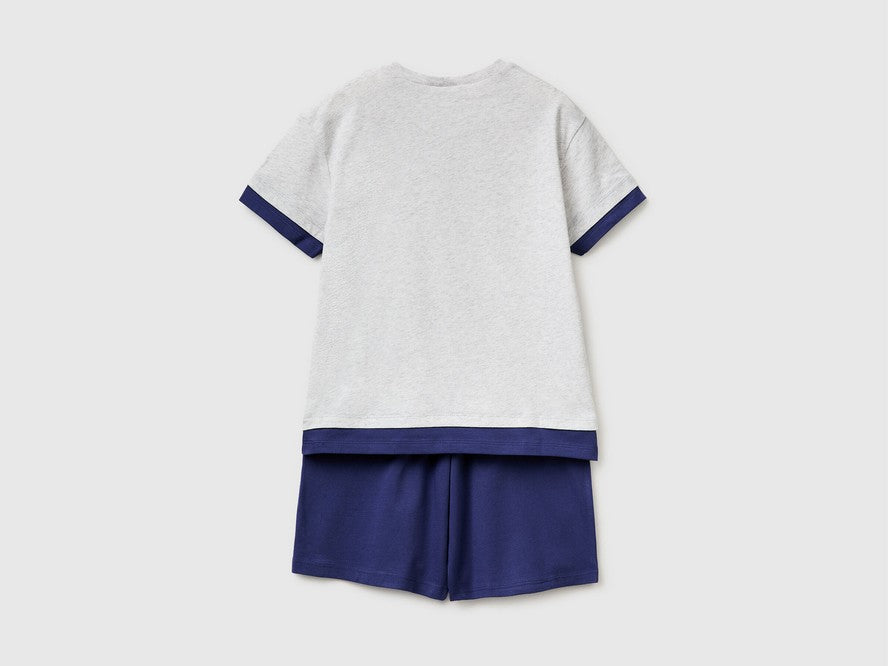 PYJAMA(T-SHIRT+SHORT-Boy - Blue