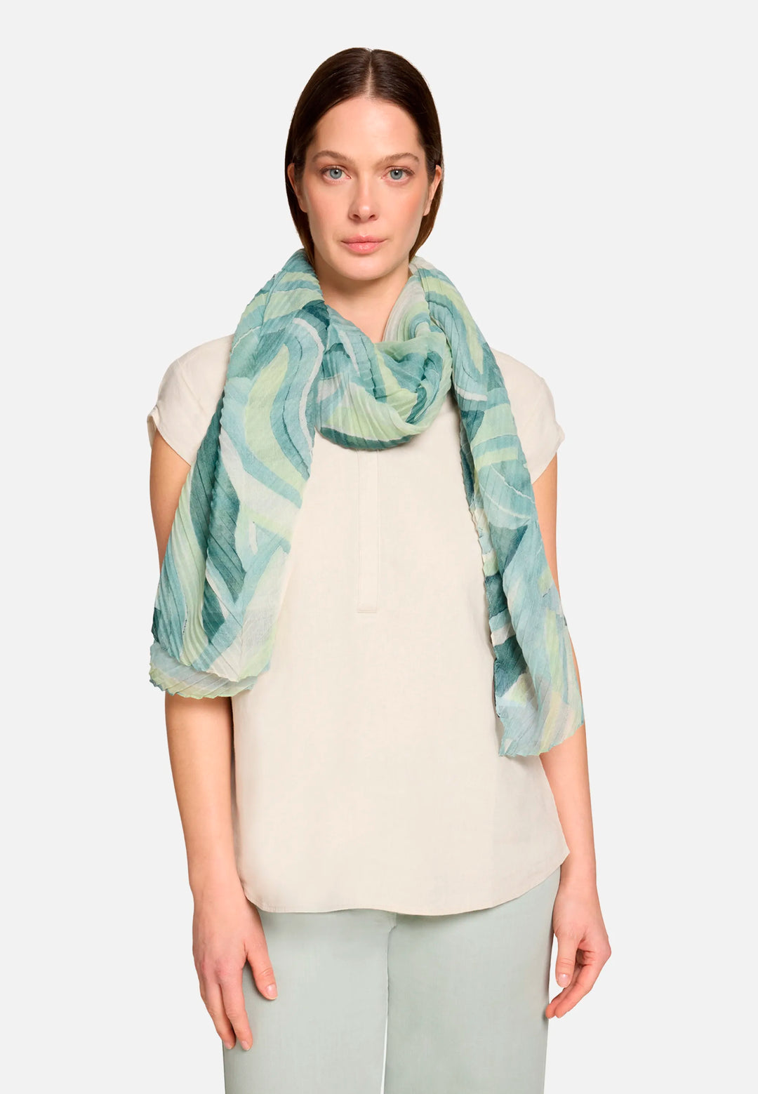Summer Scarf with Pleats