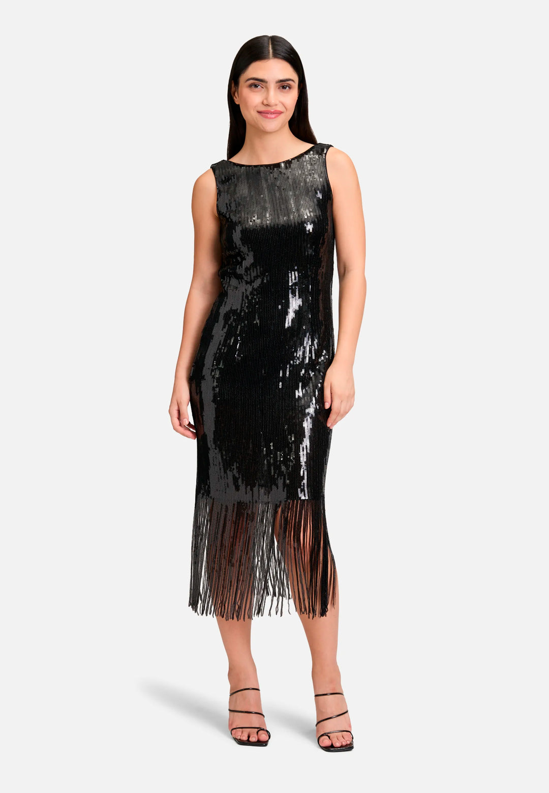 Evening Dress with Boat Neckline