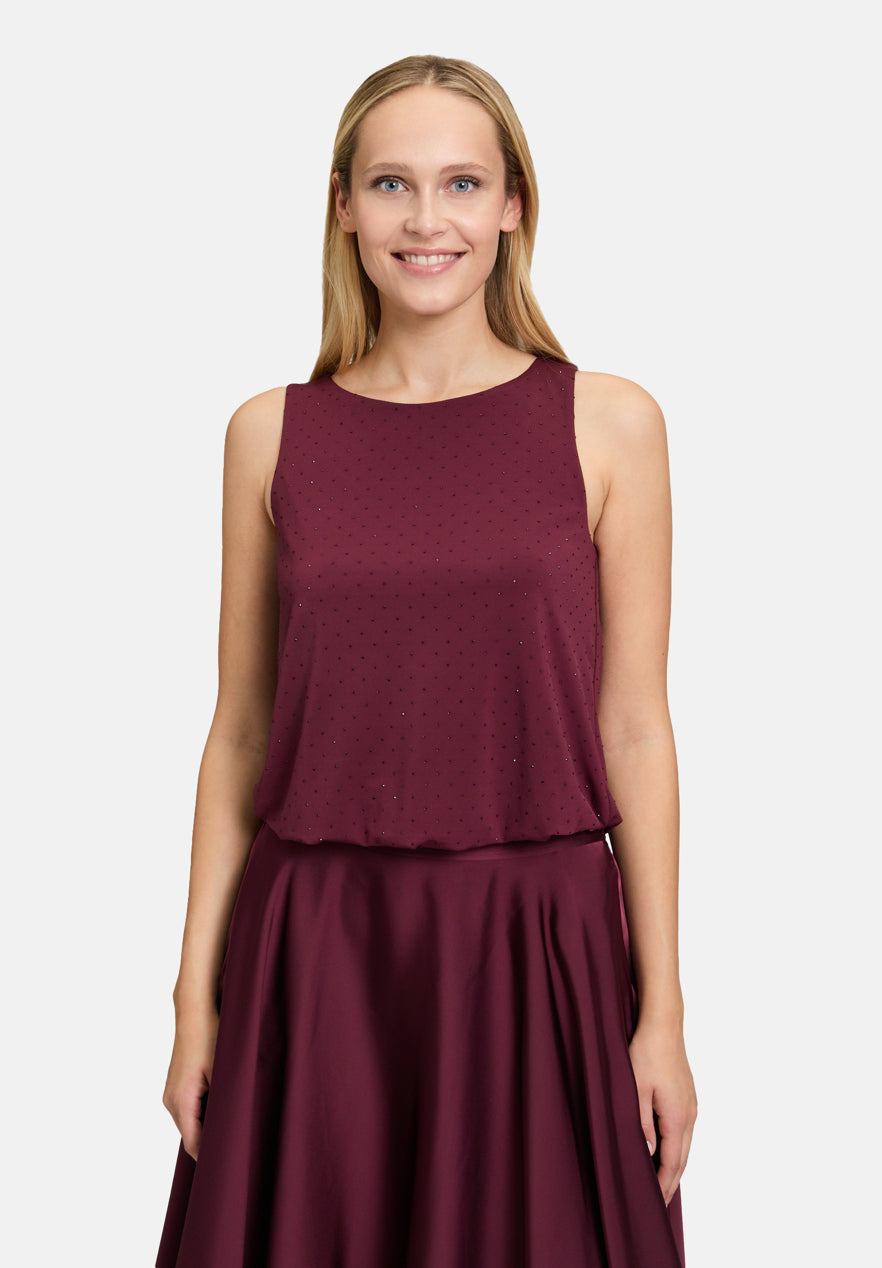 Blouse Top in Glitter Look