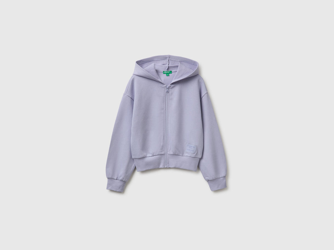 Sweatshirt With Hood - Violet