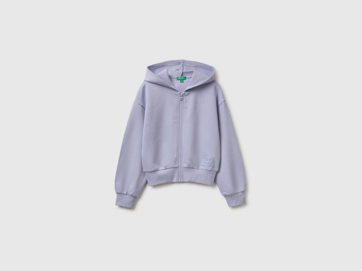 Sweatshirt With Hood - Violet