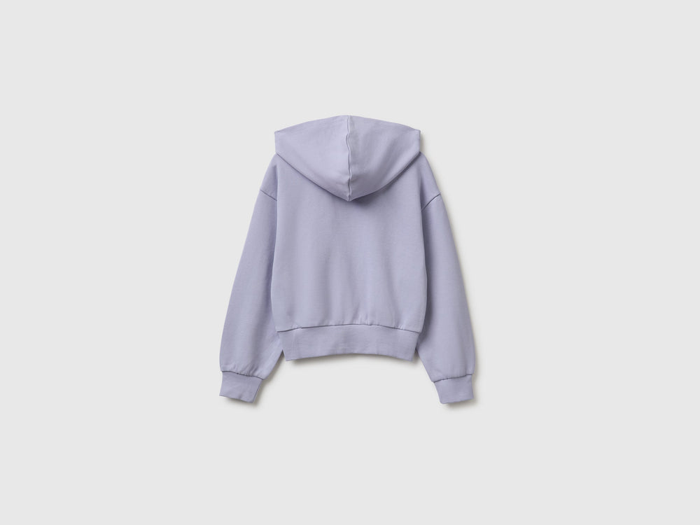 Sweatshirt With Hood - Violet