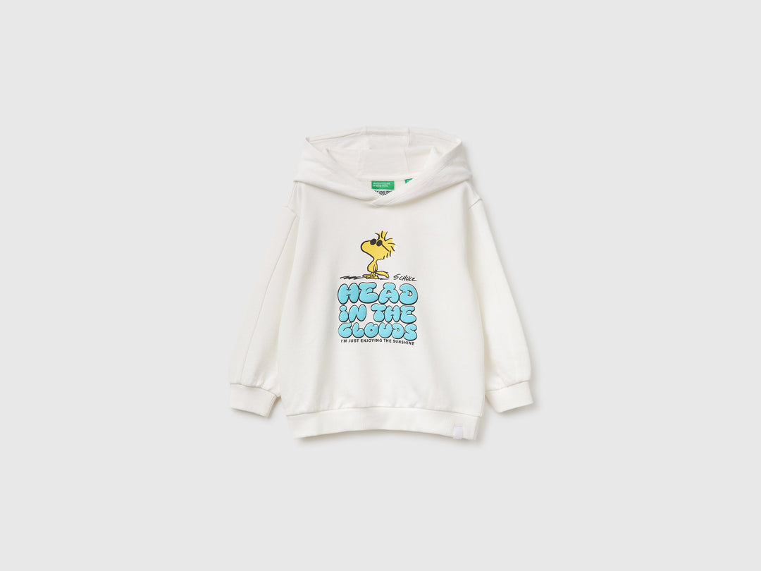 Sweatshirt With Hat M/L - White