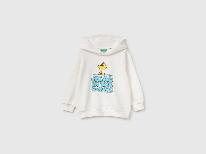 Sweatshirt With Hat M/L - White