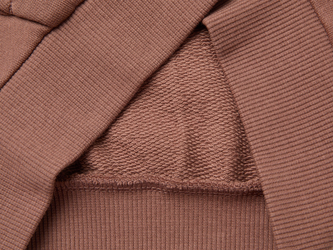 Sweatshirt With Hood - Brown