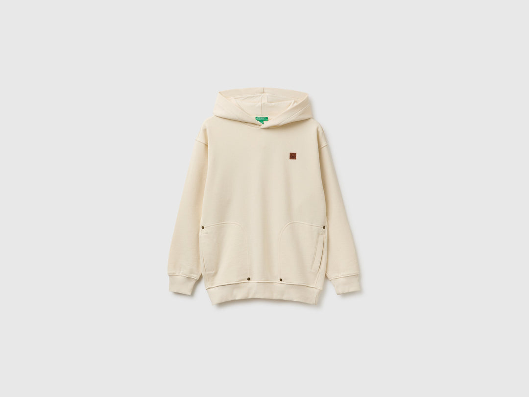 Sweatshirt With Hat M/L - Beige