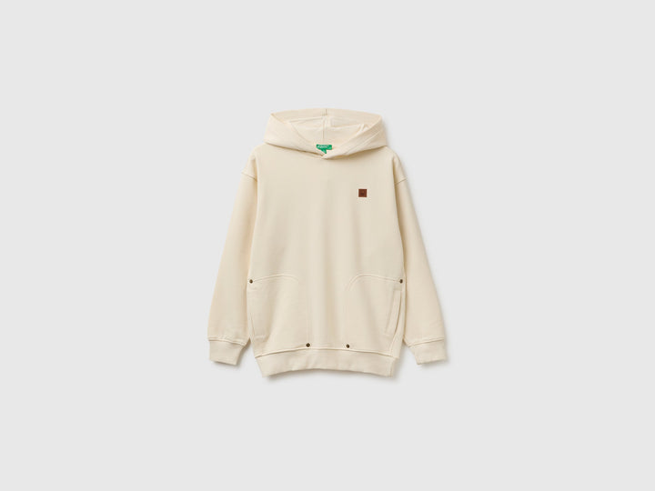 Sweatshirt With Hat M/L - Beige