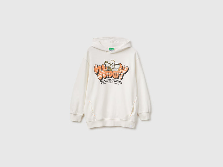 Sweatshirt With Hat M/L - White