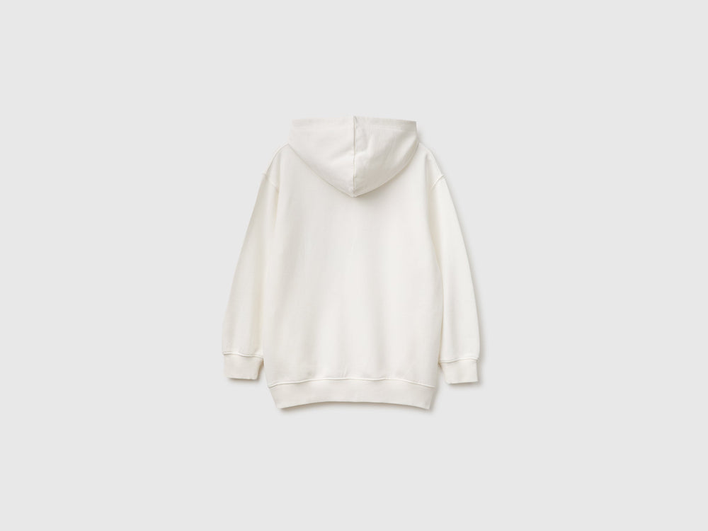 Sweatshirt With Hat M/L - White