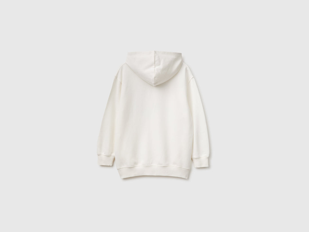 Sweatshirt With Hat M/L - White