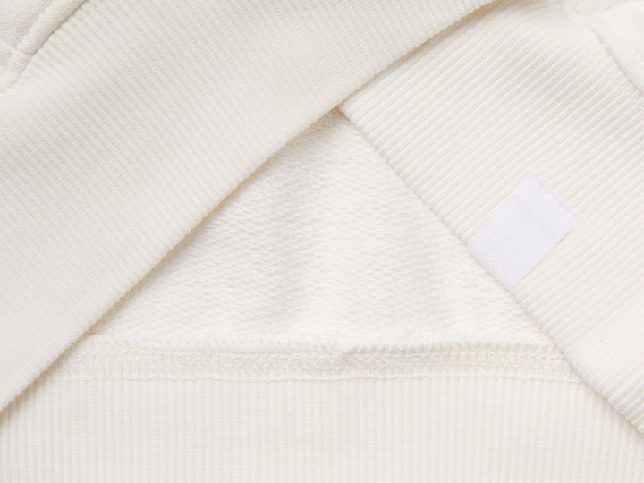 Sweatshirt With Hat M/L - White