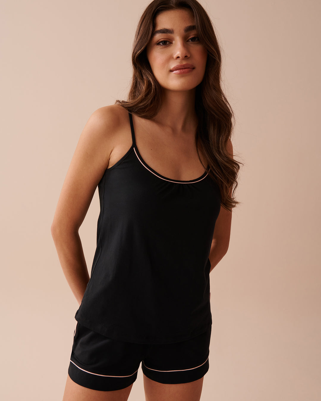 Cotton Cami - Peachskin Dot