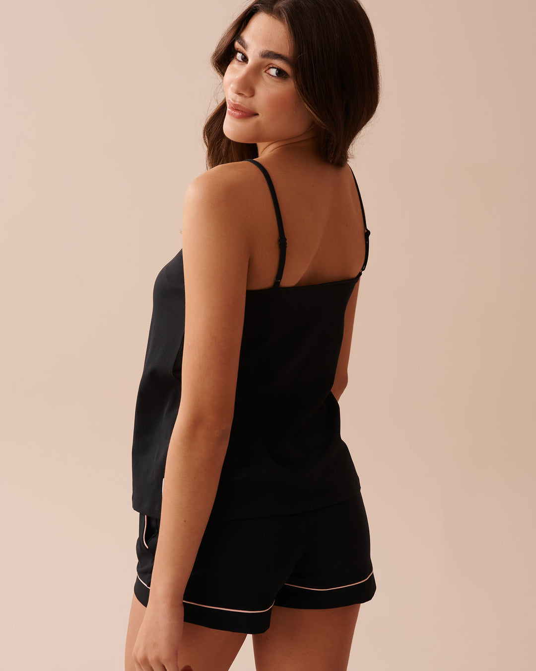 Cotton Cami - Comfy Grey Mix Pin Stripe