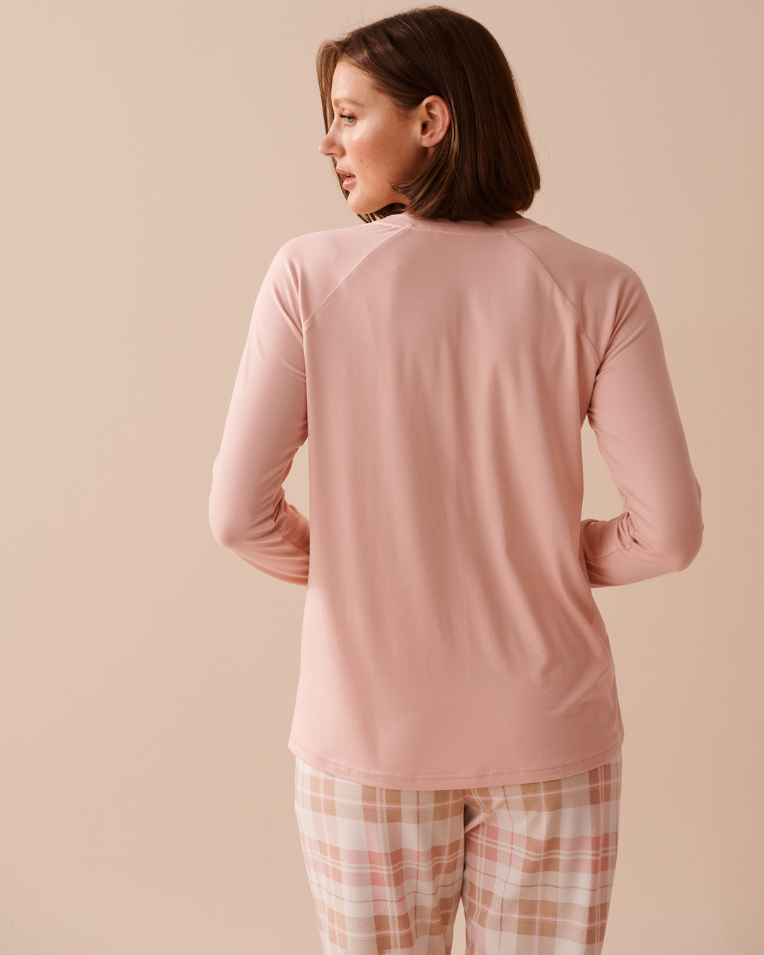 Dog Print Super Soft Long Sleeve Shirt - Peachskin
