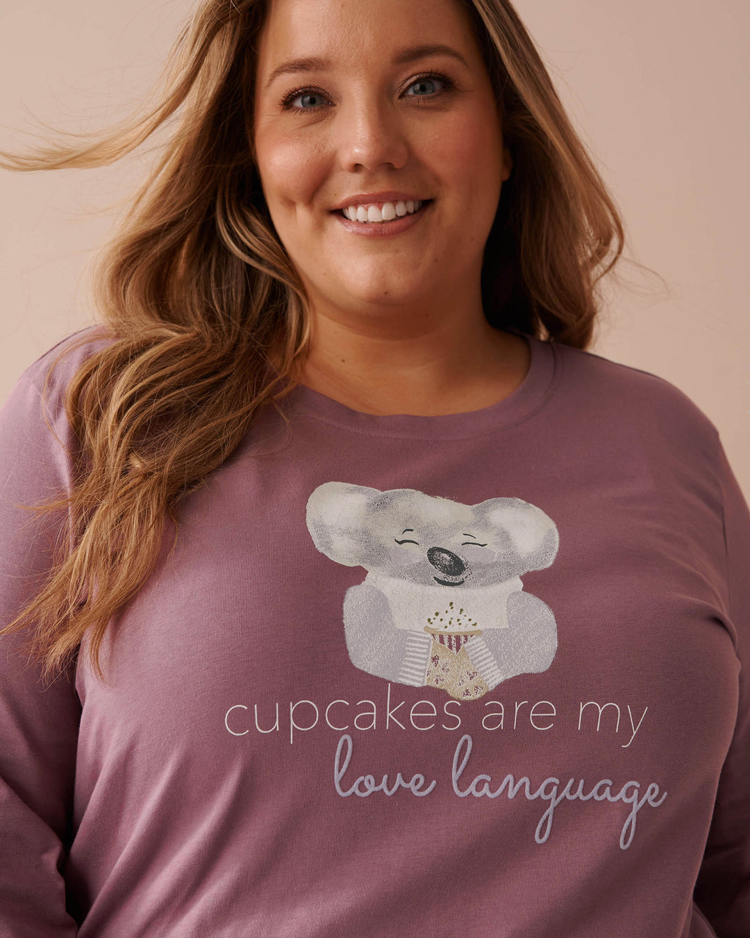Cat Print Cotton Long Sleeve Shirt - Snow White Koala Screen