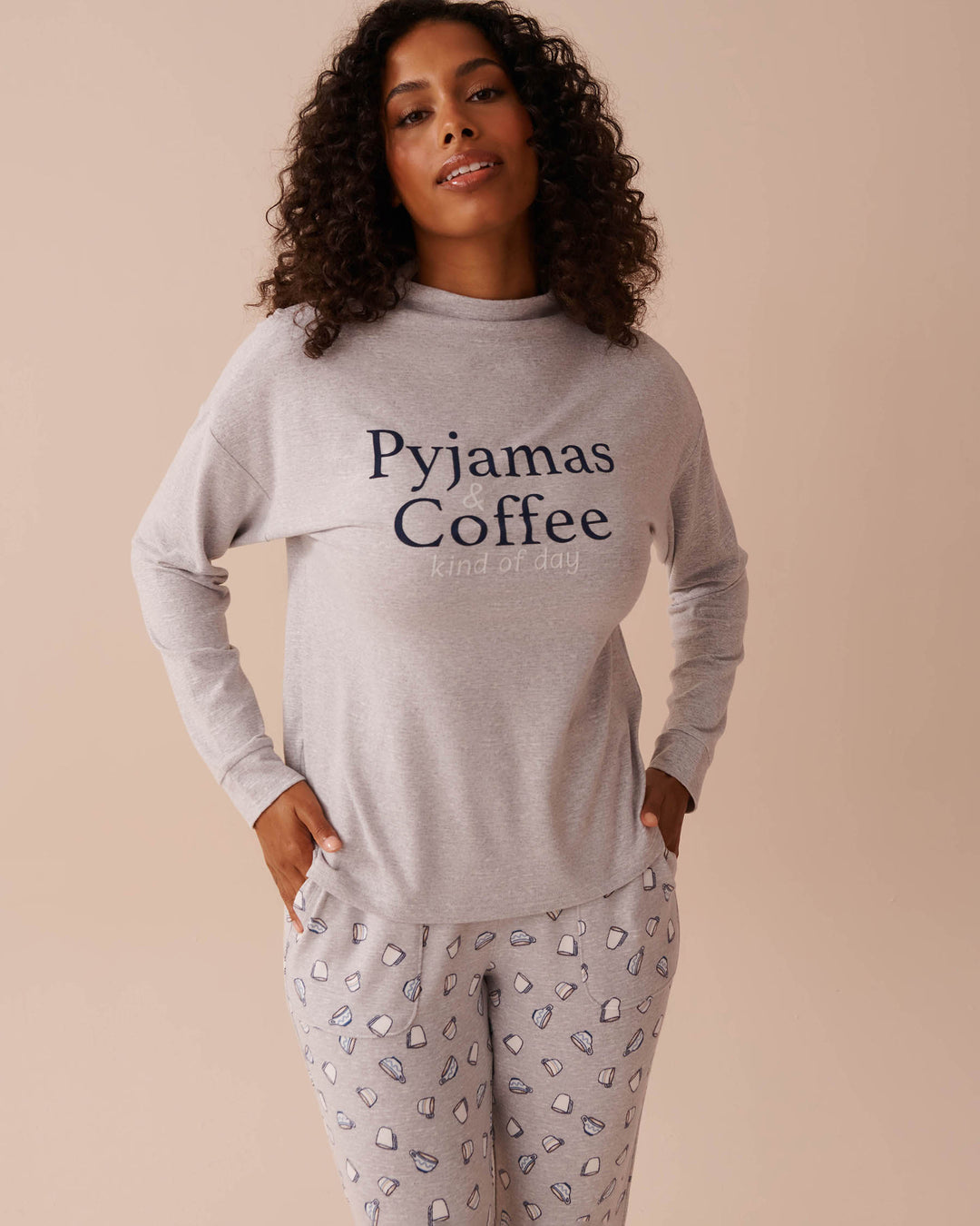Cupcake Print Recycled Fibers Long Sleeve Shirt - Snow White Daydream