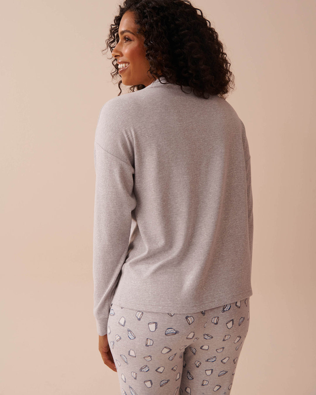 Cupcake Print Recycled Fibers Long Sleeve Shirt - Snow White Daydream