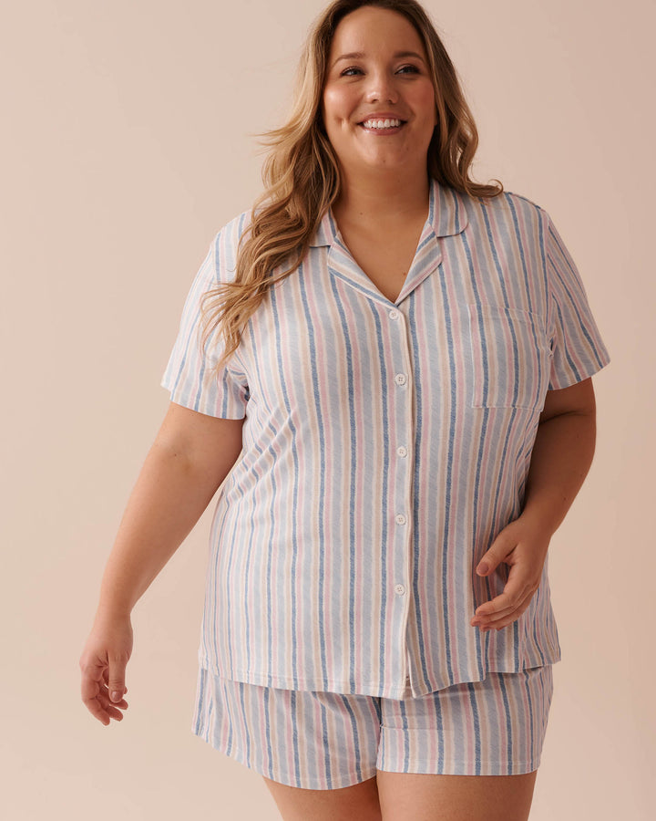Soothing Stripes Super Soft Button-down Shirt - Evening Haze Plaid