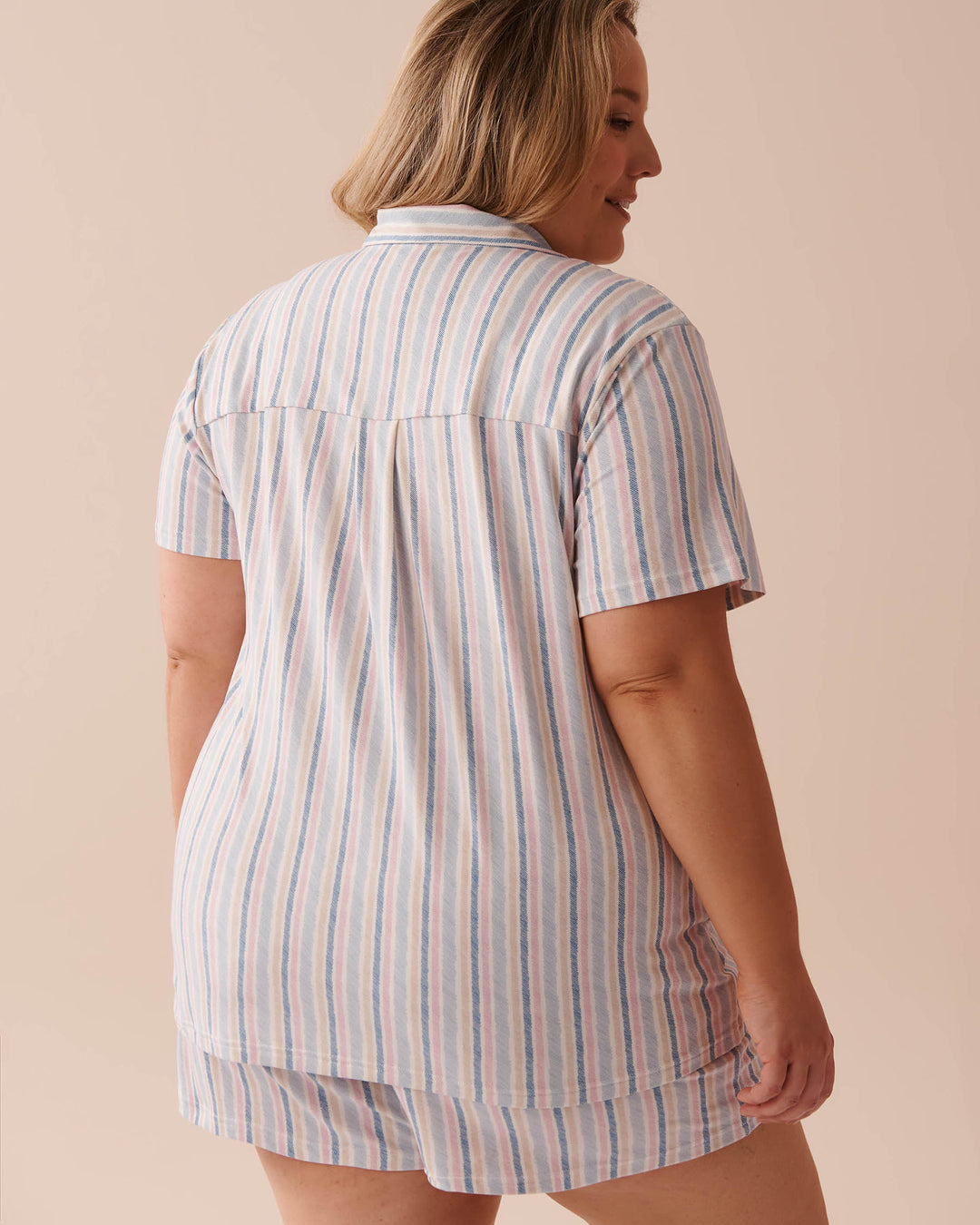 Soothing Stripes Super Soft Button-down Shirt - Hatched Multistripe