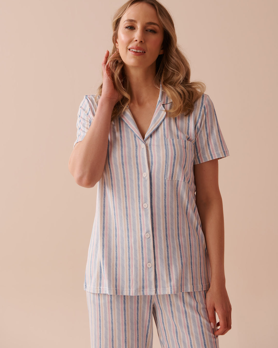 Soothing Stripes Super Soft Button-down Shirt - Hatched Multistripe