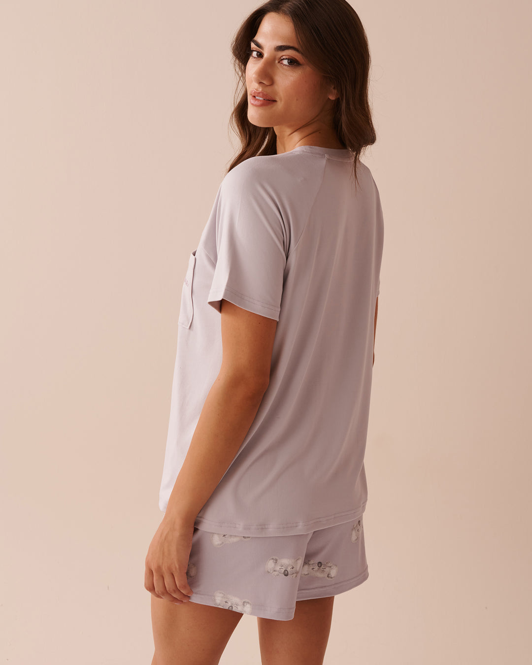 Cat Print Super Soft T-shirt - Snow White