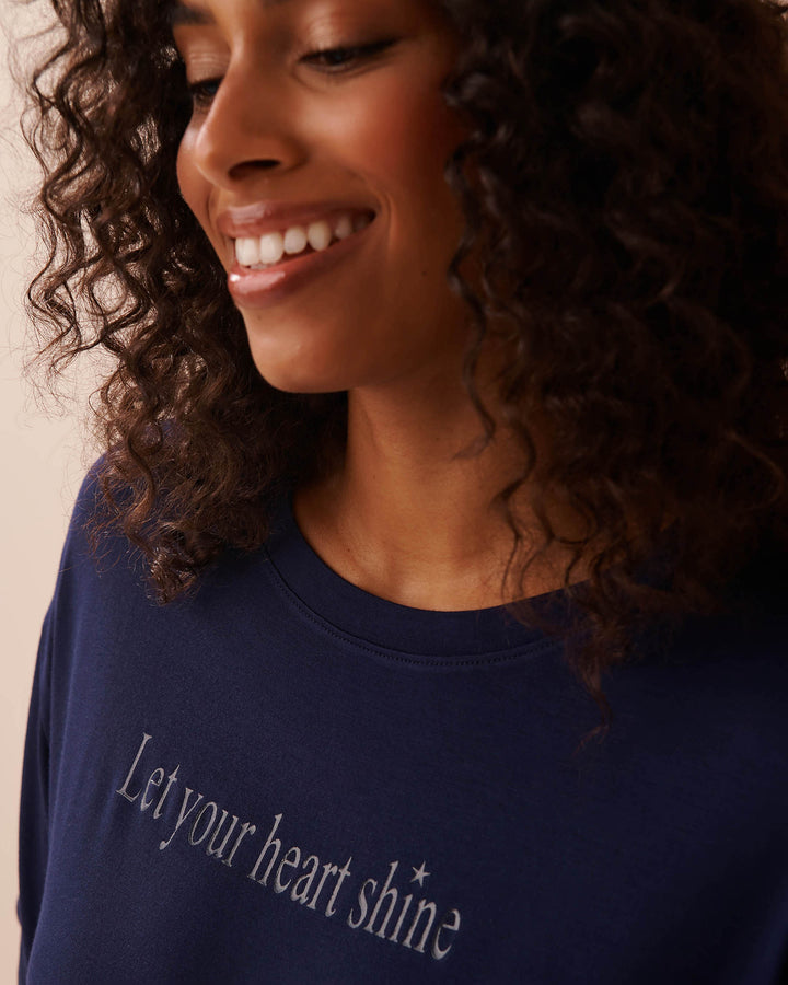 Soft Jersey Drop Shoulder T-shirt - Moroccan Blue