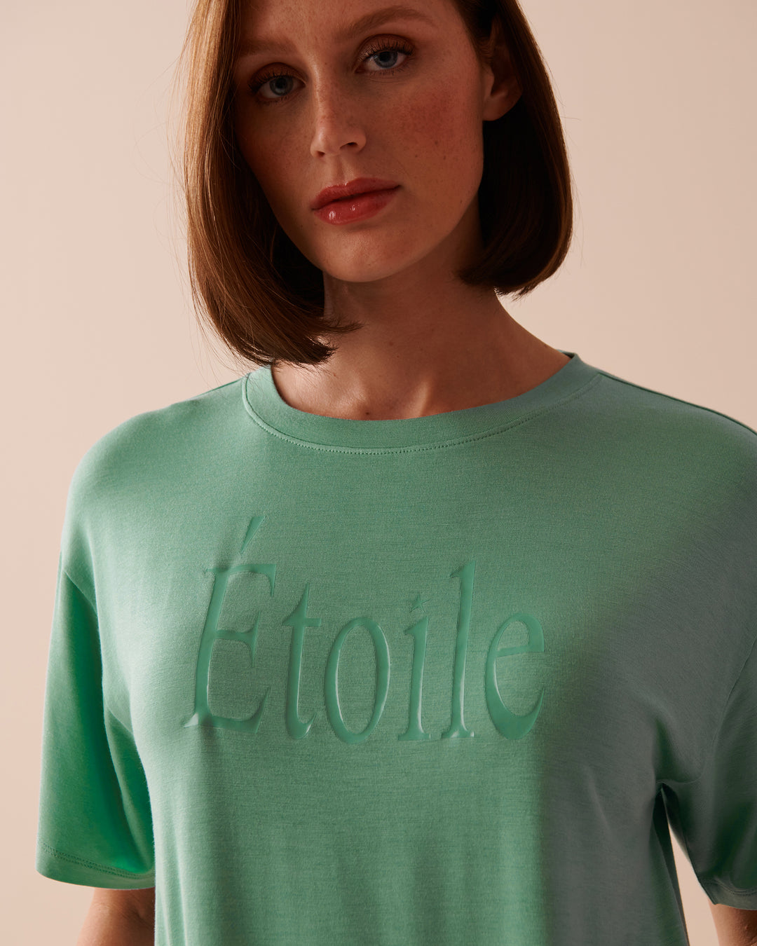Soft Jersey Drop Shoulder T-shirt - Evening Blue W Screen