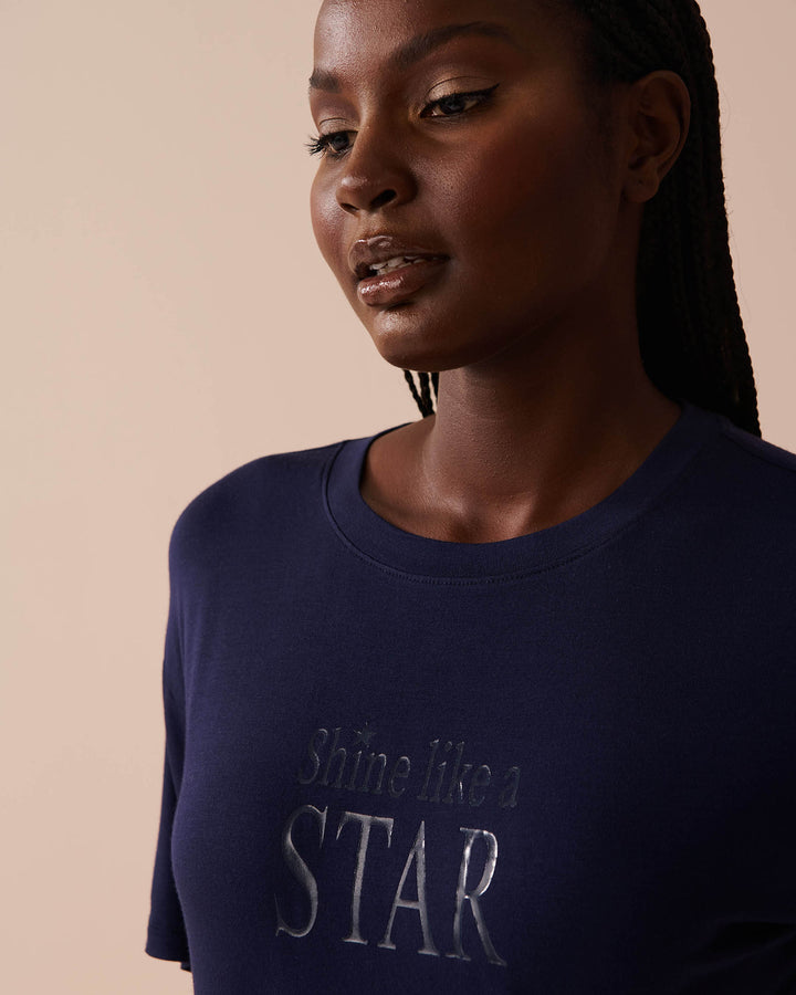 Soft Jersey Drop Shoulder T-shirt - Moroccan Blue