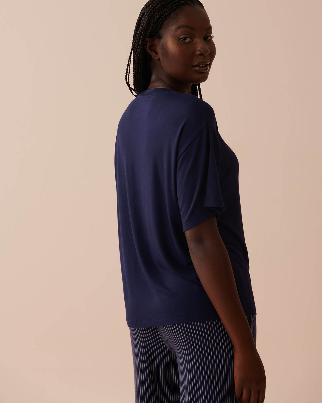 Soft Jersey Drop Shoulder T-shirt - Moroccan Blue