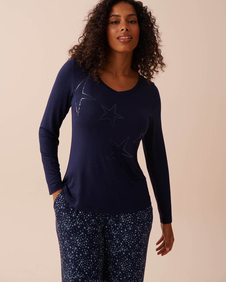 Soft Jersey Long Sleeve Shirt - Evening Blue