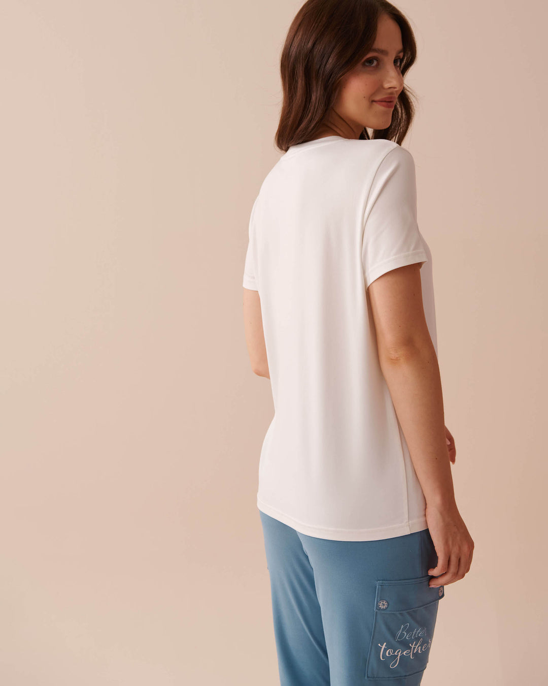 Penguin Print Super Soft Crew Neck T-shirt - Snow White