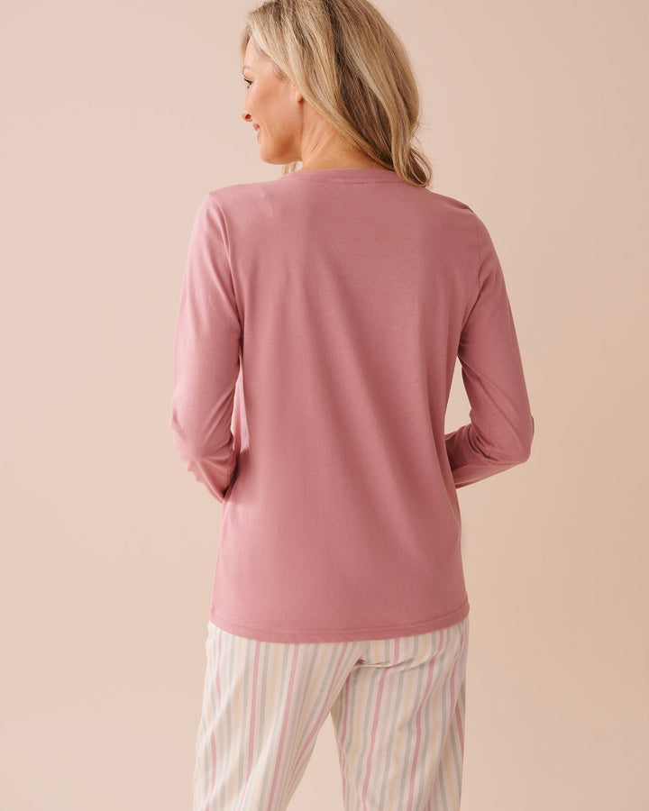 Bee Print Cotton Long Sleeve Shirt - Flan