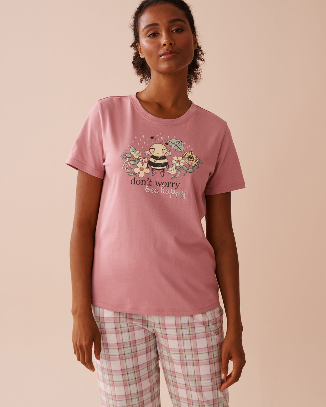 Sunflower Print Cotton Crew Neck T-shirt - Frosty Green