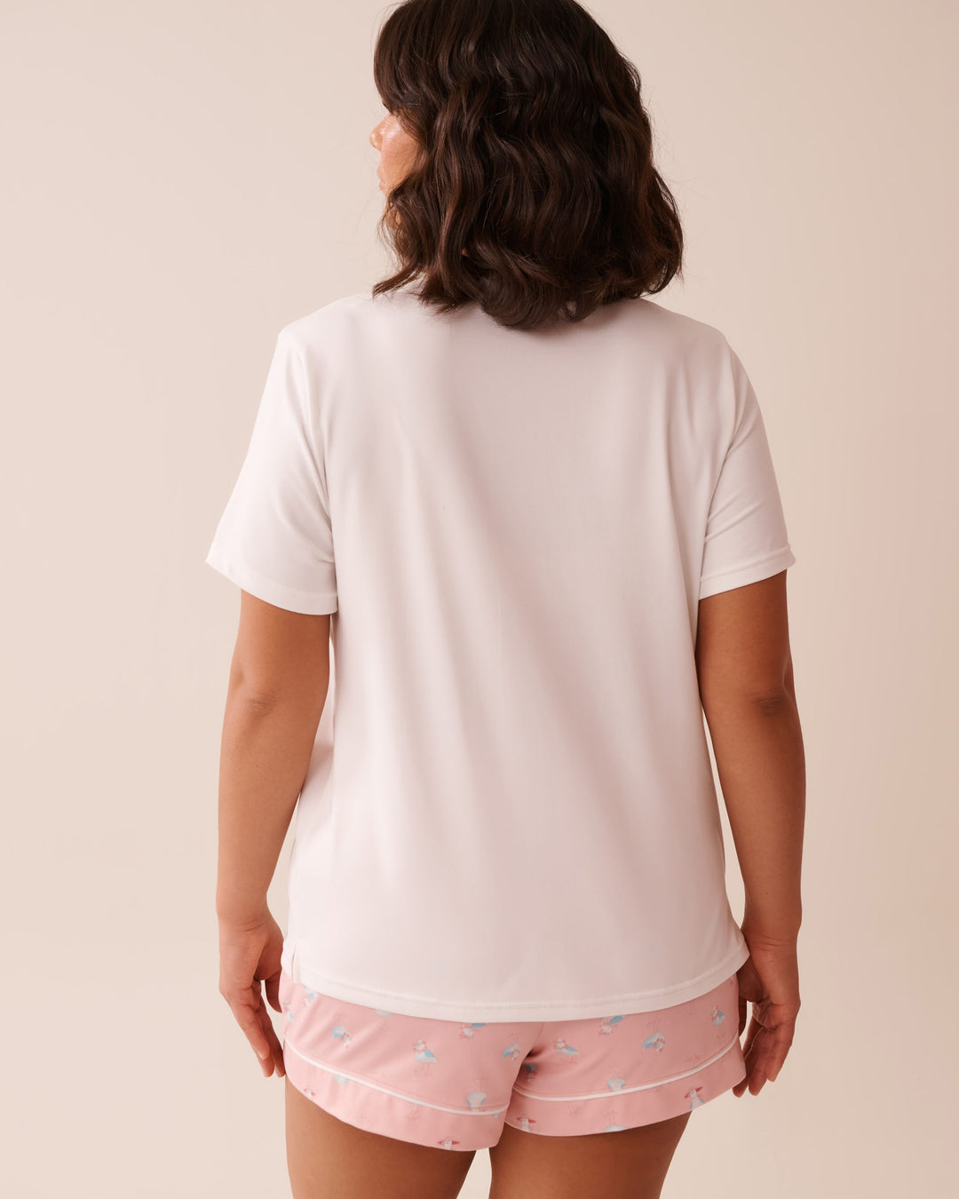 Seagull Print Super Soft T-shirt - Snow White