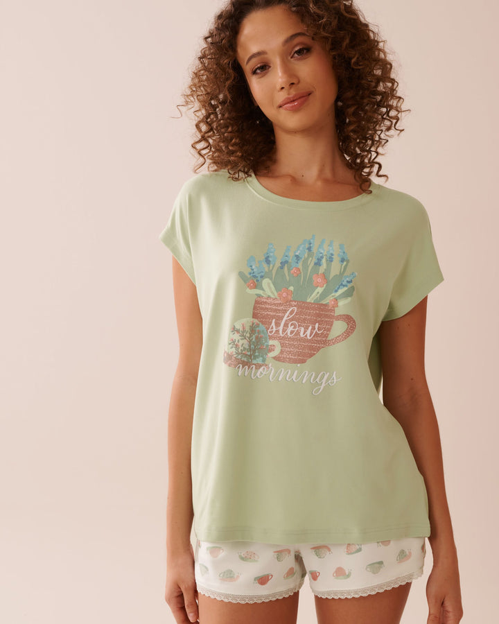Snail Print Super Soft T-shirt - Seacrest