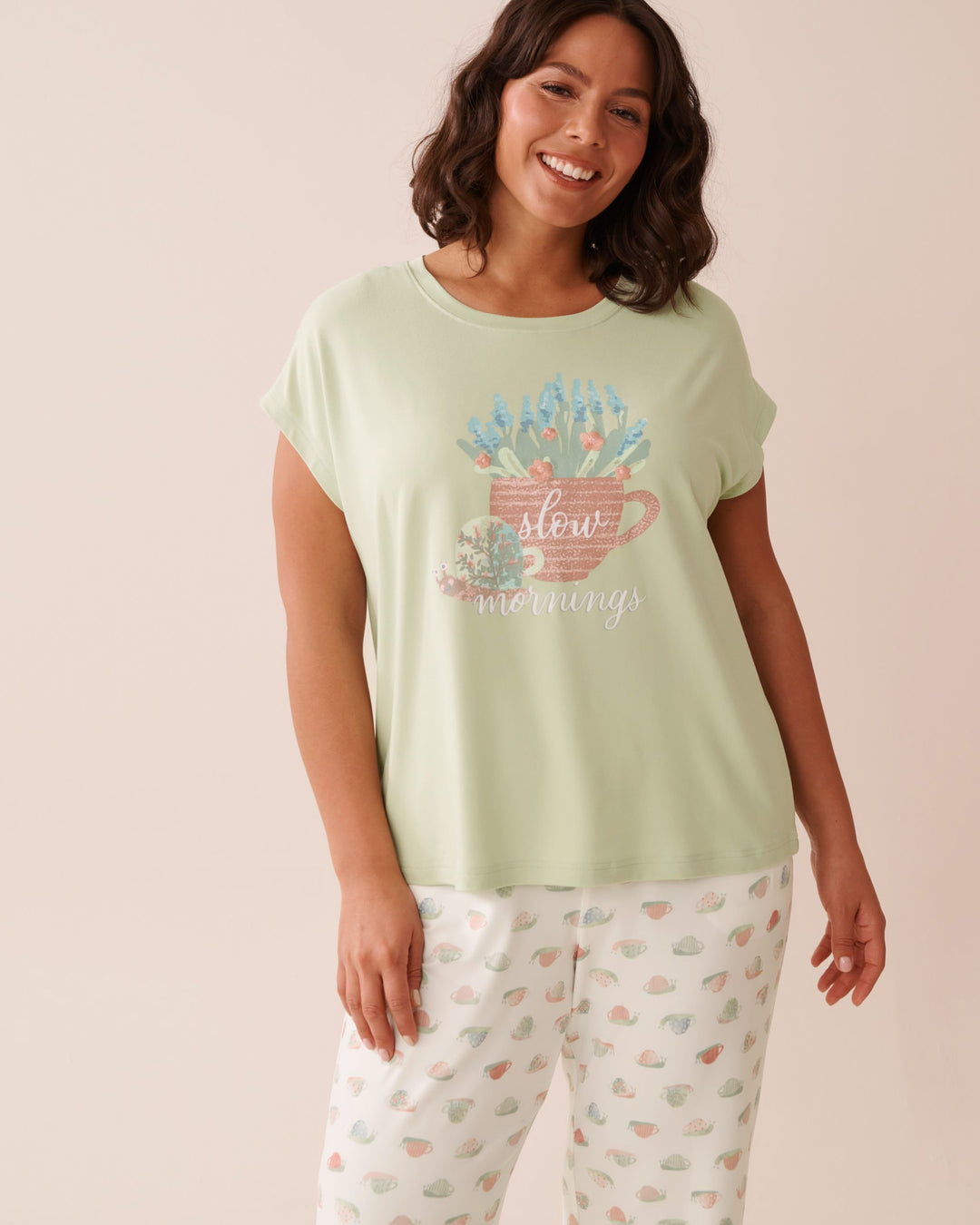 Snail Print Super Soft T-shirt - Seacrest