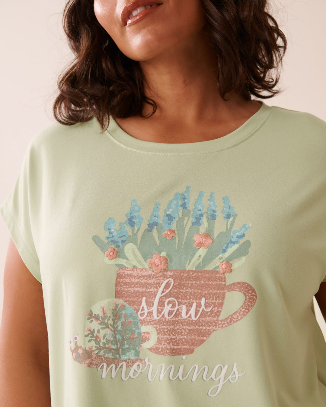 Snail Print Super Soft T-shirt - Seacrest