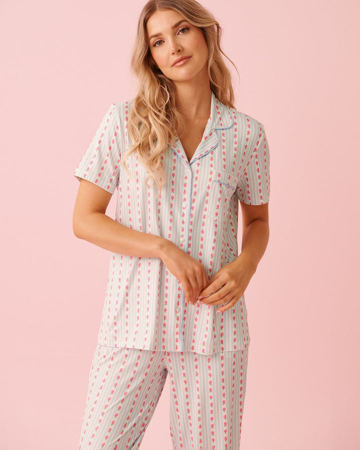Peachy Dream Rabbit Shirt - Blue