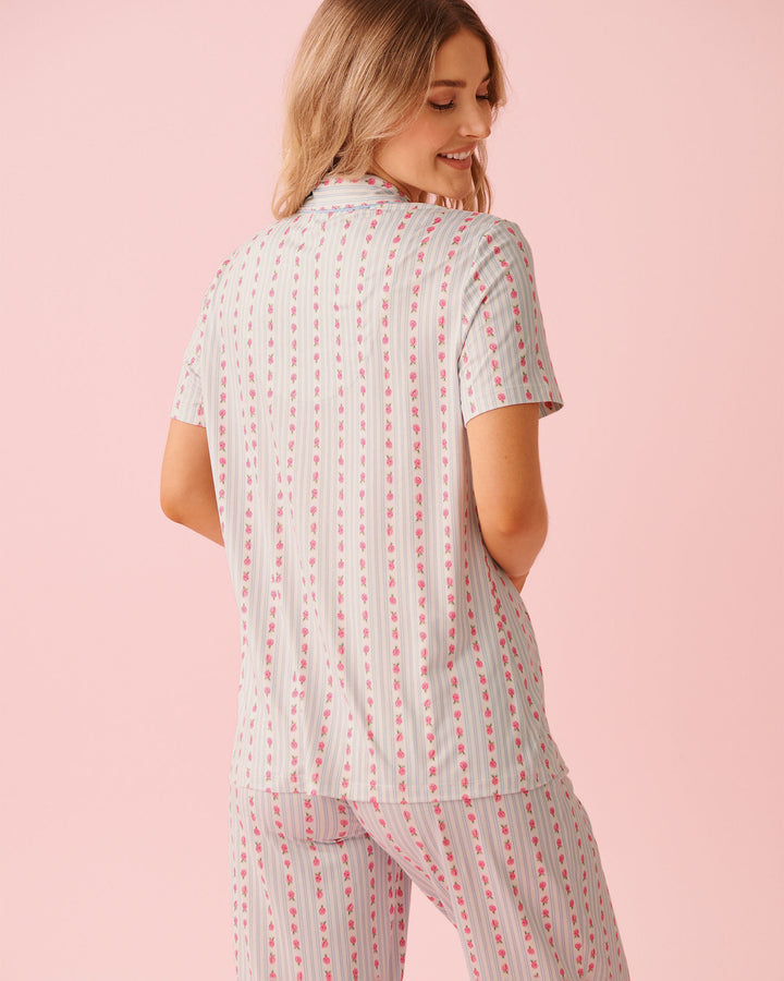 Peachy Dream Rabbit Shirt - Blue