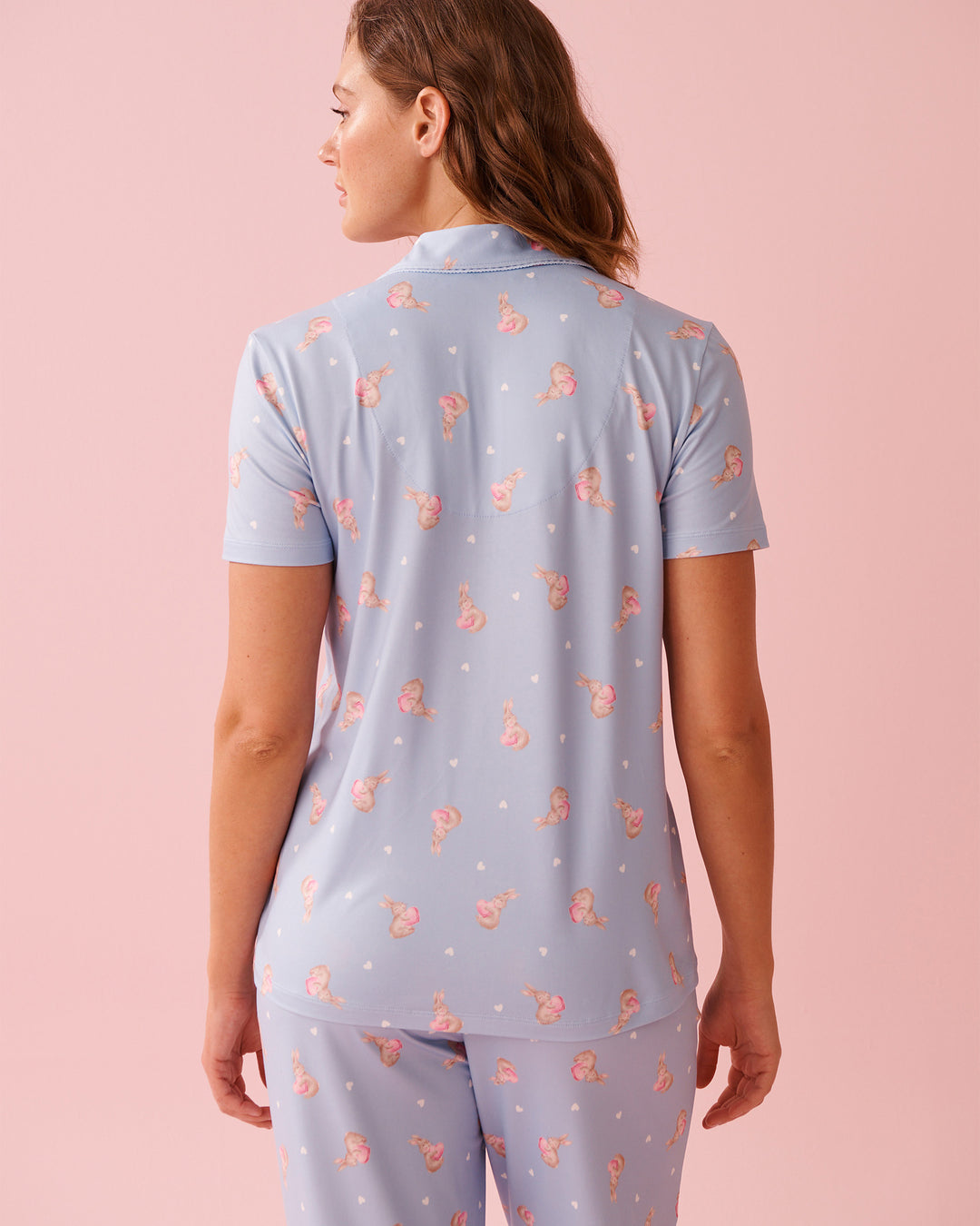 Peachy Dream Rabbit Shirt - Blue