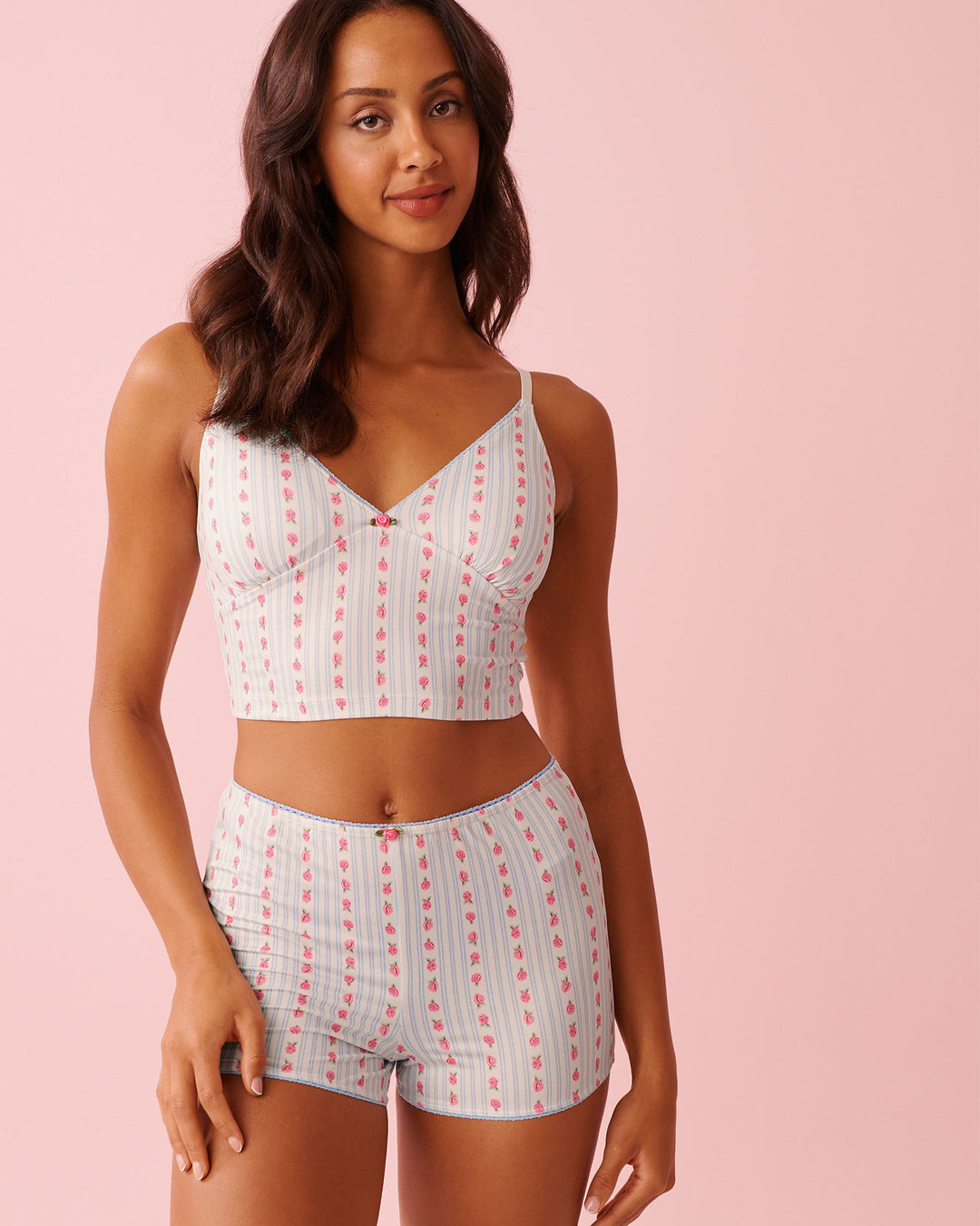 Peachy Dream Rabbit Short Cami - White