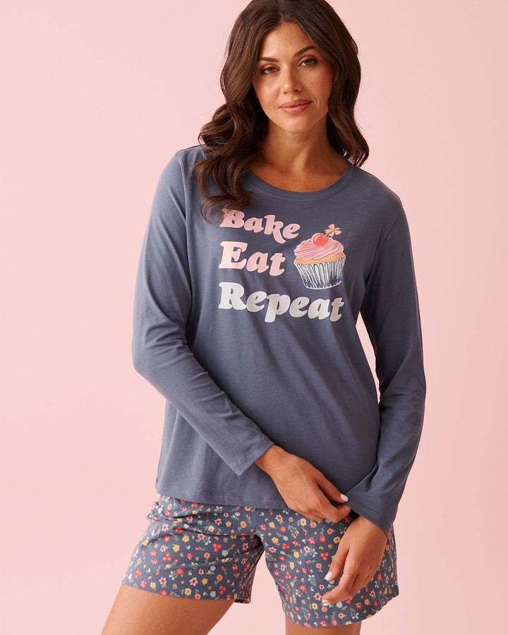 Promo Cotton T-shirt L Sleeve - Blue