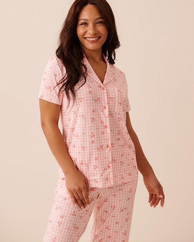 Peachy Dream Floral Shirt - Pink