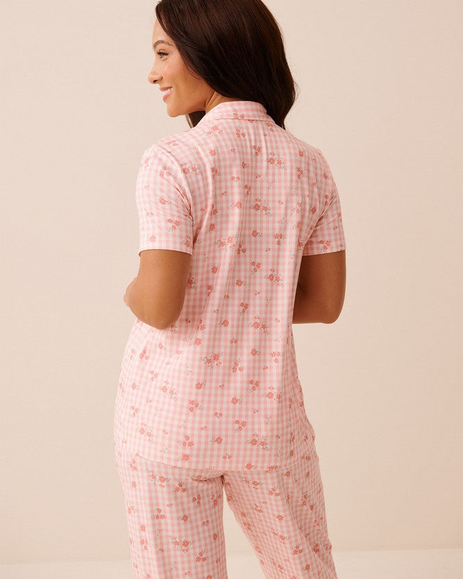 Peachy Dream Floral Shirt - Pink