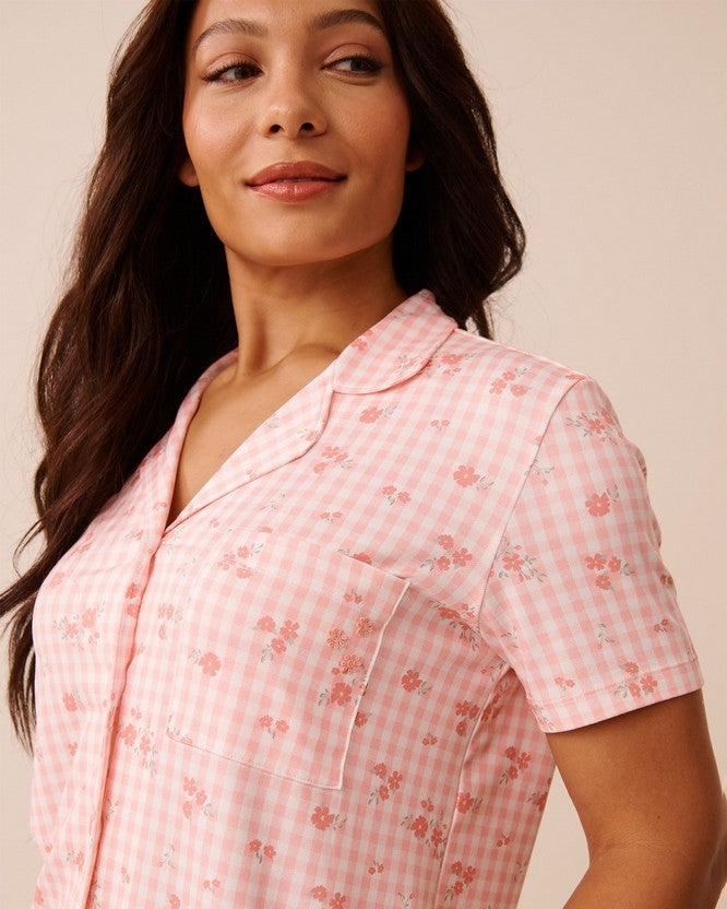 Peachy Dream Floral Shirt - Pink