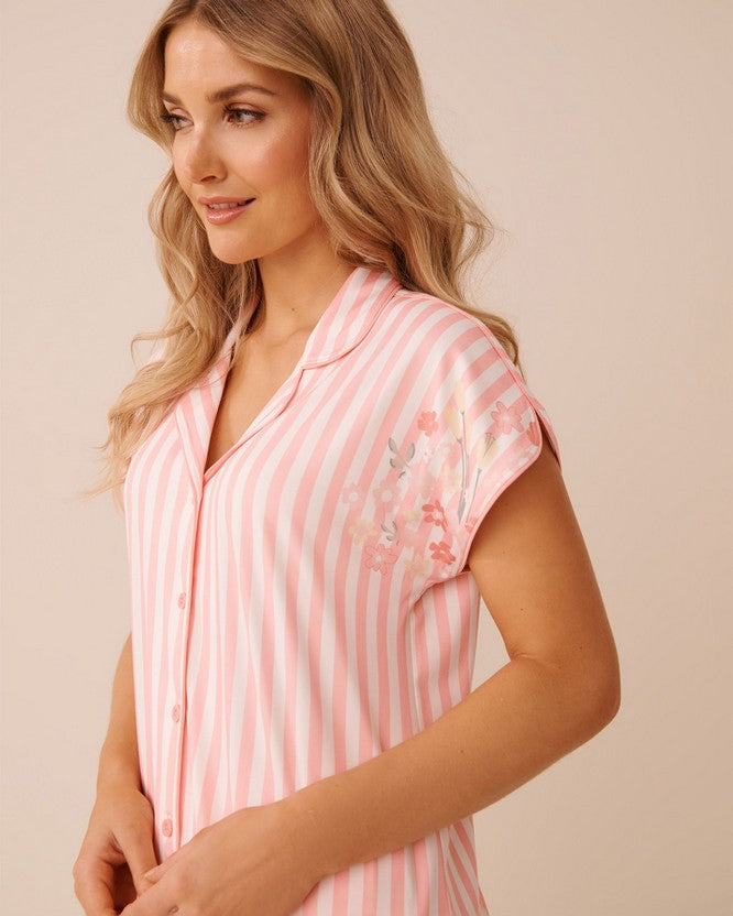 Peachy D Floral Dolman S Shirt - Pink